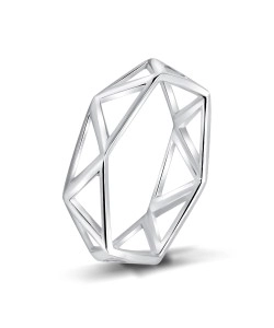 Triangle Shaped Silver Ring NSR-4031